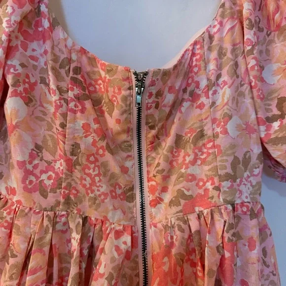 SHOWPO Phorchia Mini Floral Puff Sleeve Corset Dress Size 6 - Picture 14 of 16